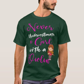 Camiseta Nunca subestimes a un Chica con un ratón gracioso