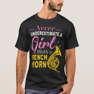 Camiseta Nunca Subestimes A Un Chica Con Una Mujer Francesa