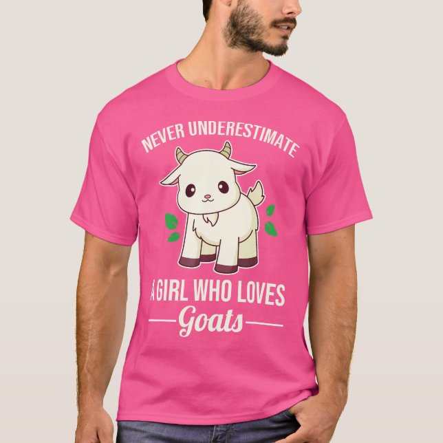 Camiseta Nunca Subestimes A Un Chica Que Ama A Las Cabras (Anverso)