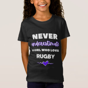 Camiseta Nunca subestimes a un chica que ama el rugby