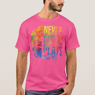 Camiseta Nunca Subestimes A Un Chica Que Juega Baloncesto