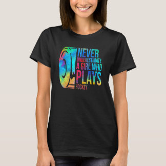Camiseta Nunca Subestimes A Un Chica Que Juega Chica De Hoc