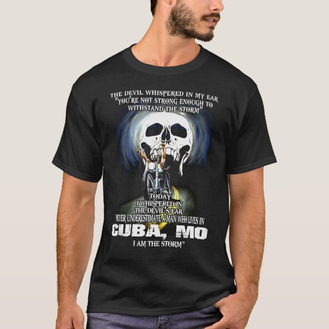 Camiseta Nunca subestimes a un hombre de la CUBA (Anverso)
