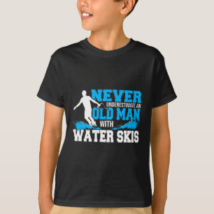 Camiseta Nunca Subestimes a un Hombre Mayor con Esquís Acuá
