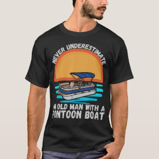 Camiseta Nunca Subestimes A Un Hombre Mayor Con Un Barco Po