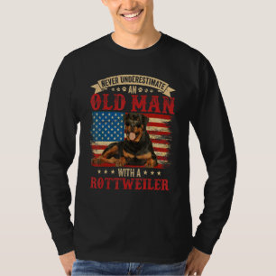 Camiseta Nunca Subestimes A Un Hombre Mayor Con Un Rottweil