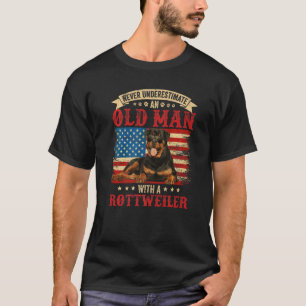 Camiseta Nunca Subestimes A Un Hombre Mayor Con Un Rottweil