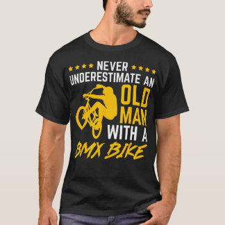 Camiseta Nunca Subestimes A Un Hombre Mayor Con Una Bicicle