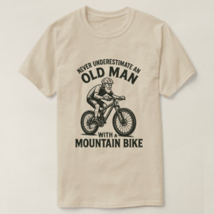 Camiseta Nunca Subestimes a un Hombre Mayor con una Bicicle
