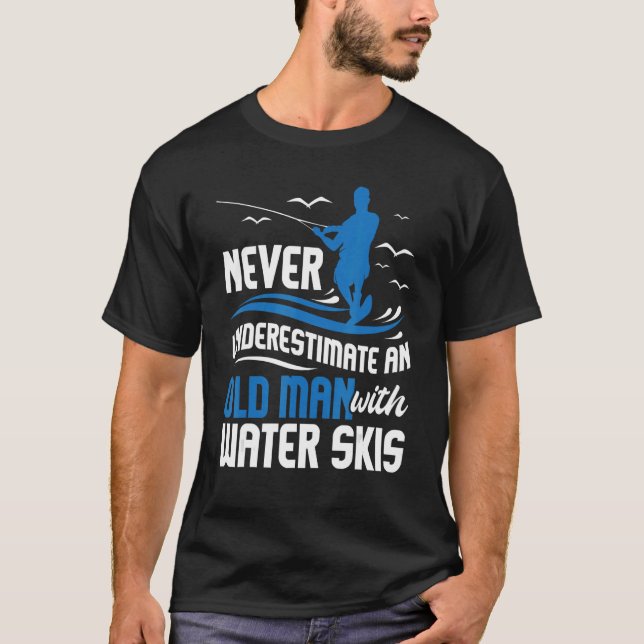 Camiseta Nunca Subestimes A Un Hombre Mayor El Esquí Del Ag (Anverso)