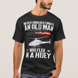 Camiseta Nunca Subestimes A Un Hombre Mayor Que Voló Un Hue