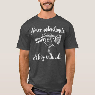 Camiseta Nunca subestimes a un niño con un violín gracioso