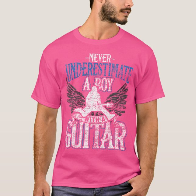 Camiseta Nunca Subestimes A Un Niño Con Una Guitarra (Anverso)