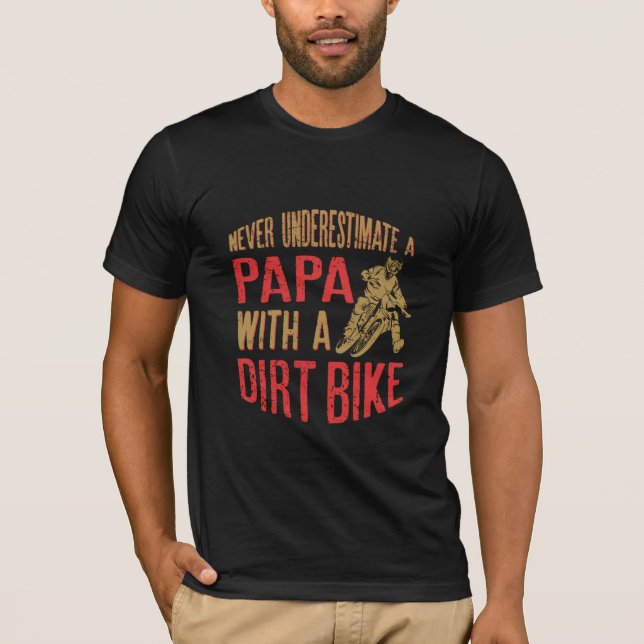 Camiseta Nunca Subestimes A Un Papa Con Una Bicicleta Sucia (Anverso)