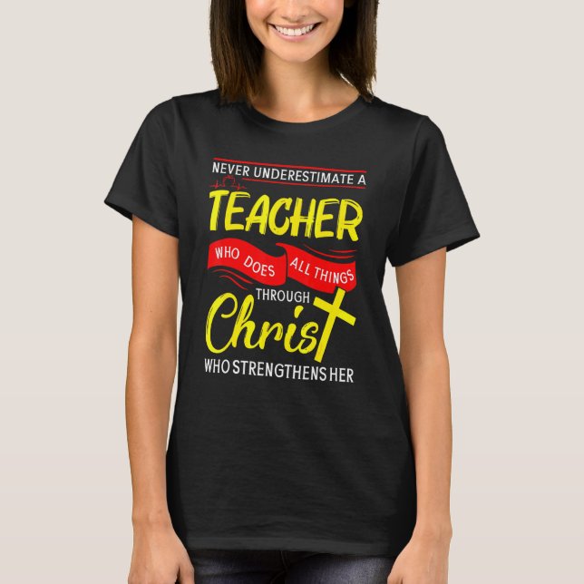 Camiseta Nunca Subestimes A Un Profesor Que Hace Todas Las  (Anverso)
