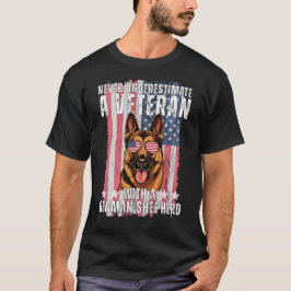 Camiseta Nunca Subestimes A Un Veterano Con Un Pastor Alemá