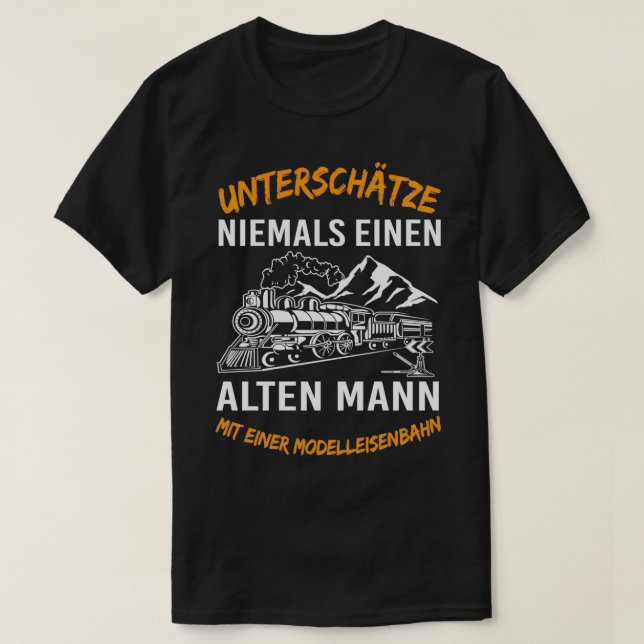 Camiseta Nunca Subestimes A Un Viejo (Diseño del anverso)