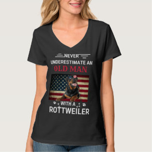 Camiseta Nunca Subestimes A Un Viejo Con Un Rottweiler