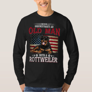 Camiseta Nunca Subestimes A Un Viejo Con Un Rottweiler 3