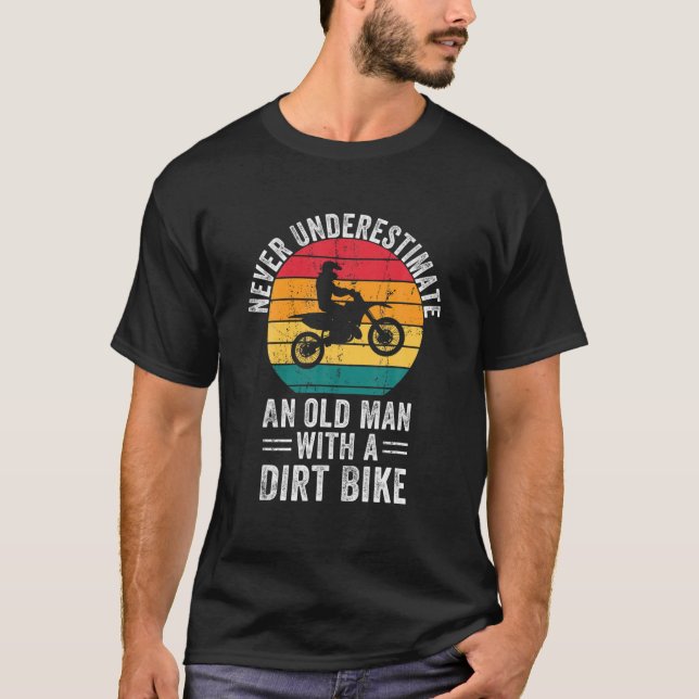 Camiseta Nunca Subestimes A Un Viejo Con Una Bicicleta Suci (Anverso)