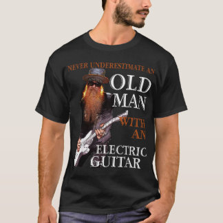 Camiseta Nunca Subestimes A Un Viejo Con Una Guitarra