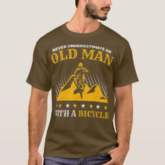 Camiseta Nunca Subestimes A Un Viejo Hombre En Bicicleta