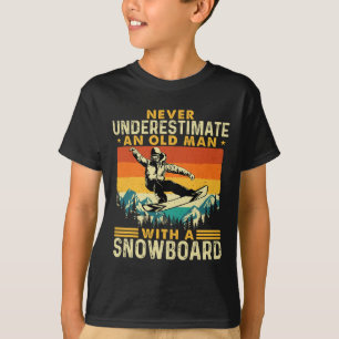 Camiseta Nunca Subestimes A Un Viejo Hombre - Nieve