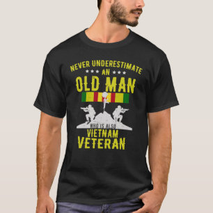Camiseta Nunca Subestimes A Un Viejo Hombre Veterano De Vie