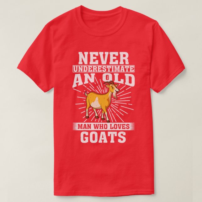 Camiseta Nunca Subestimes A Un Viejo Que Ama A Las Cabras (Diseño del anverso)