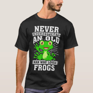 Camiseta Nunca Subestimes A Un Viejo Que Ama A Las Ranas