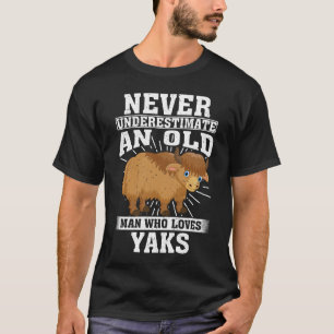 Camiseta Nunca Subestimes A Un Viejo Que Ama A Los Yaks