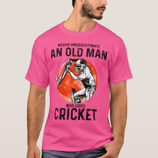 Camiseta Nunca Subestimes A Un Viejo Que Ama El Cricket
