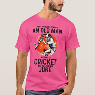 Camiseta Nunca Subestimes A Un Viejo Que Ama El Cricket J