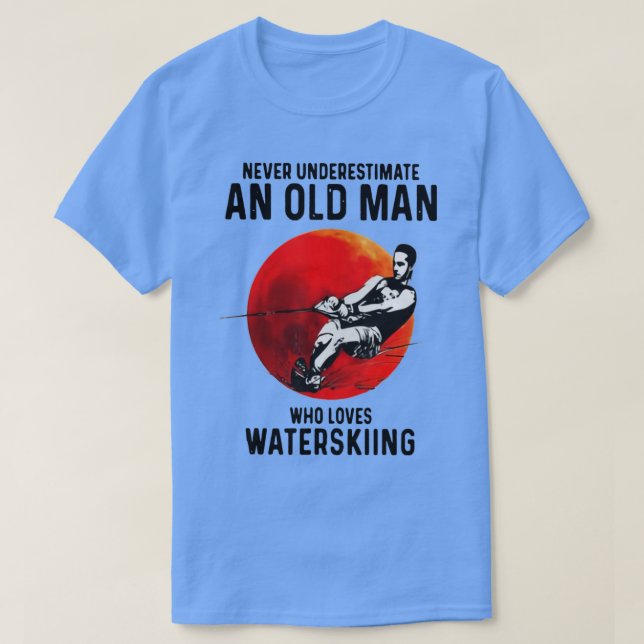 Camiseta Nunca Subestimes A Un Viejo Que Ama El Esquí Del A (Diseño del anverso)