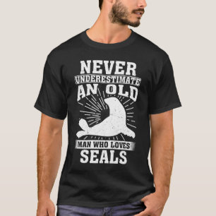 Camiseta Nunca Subestimes A Un Viejo Que Ama Las Sellas