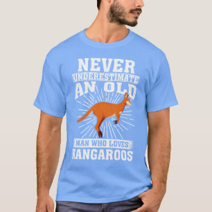 Camiseta Nunca Subestimes A Un Viejo Que Ama Los Canguros