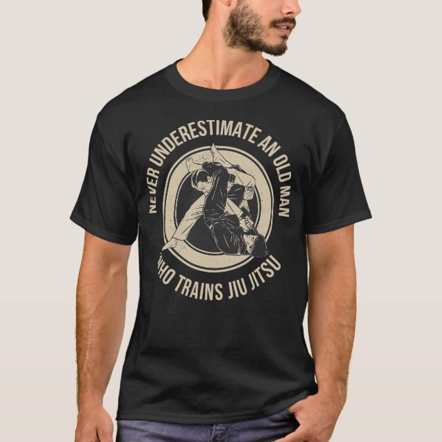 Camiseta Nunca Subestimes A Un Viejo Que Jiu Jitsu (Anverso)
