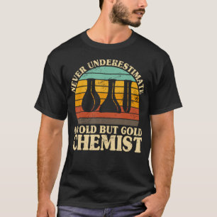 Camiseta Nunca Subestimes a un Viejo Químico Químicamente F