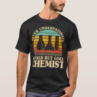 Camiseta Nunca Subestimes a un Viejo Químico Químicamente F
