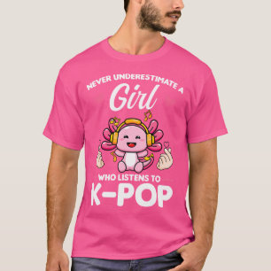 Camiseta Nunca Subestimes a una Chica que Escucha K-Pop Mer