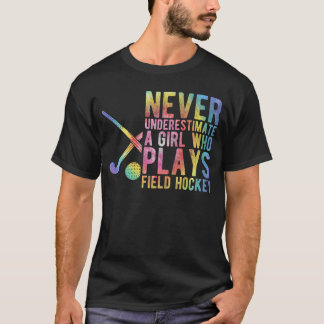 Camiseta Nunca Subestimes A Una Chica QUE Juega Hockey Sobr