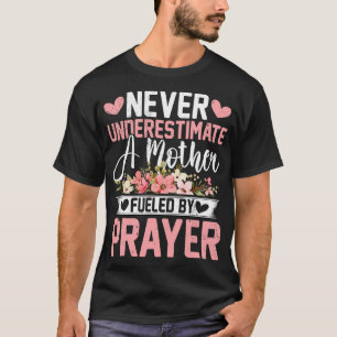 Camiseta Nunca subestimes a una madre alimentada por la pol