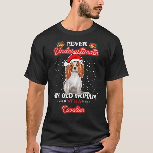 Camiseta Nunca Subestimes A Una Vieja Con Un Caballero (Anverso)