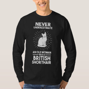 Camiseta Nunca Subestimes A Una Vieja Con Un Sh Británico