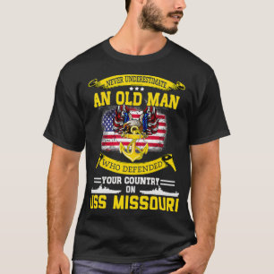 Camiseta Nunca subestimes al buque de guerra USS Missouri B