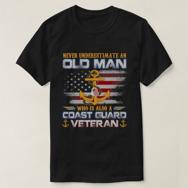 Camiseta Nunca subestimes al veterano veterano de la guardi (Diseño del anverso)