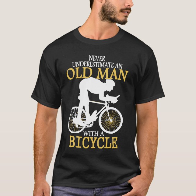 Camiseta Nunca subestimes al viejo ciclista (Anverso)