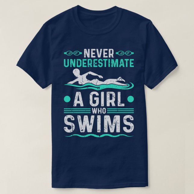 Camiseta Nunca Subestimes El Nadado Chica (Diseño del anverso)