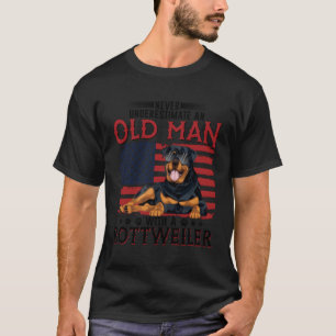 Camiseta Nunca Subestimes Un Viejo Con Un Rottweiler