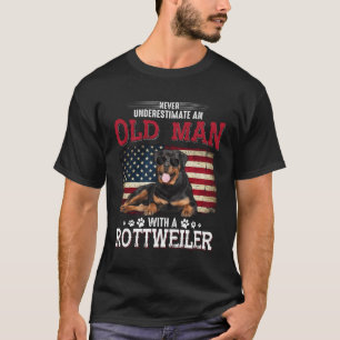 Camiseta Nunca Subestimes Un Viejo Con Un Rottweiler